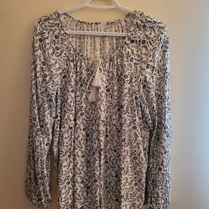Old Navy Boho tassel tie top-Floral print